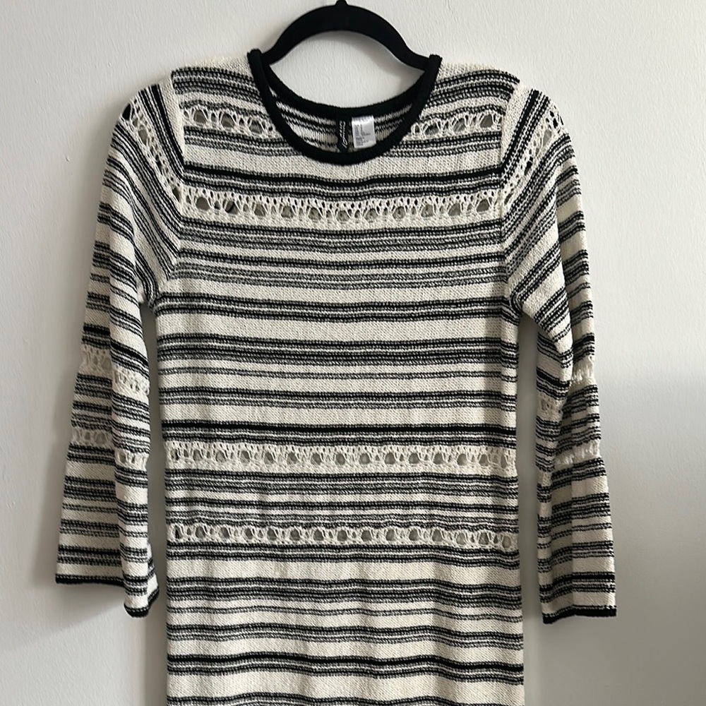 OBO!! Clear out!! **NWOT* H&M Black and White Striped Knit Dress. Sz. S